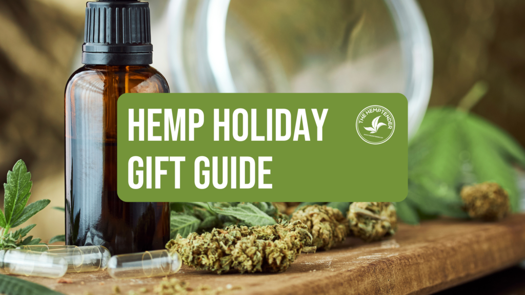 hemp and cbd image with text that reads hemp holiday gift guide