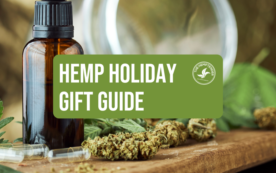 hemp and cbd image with text that reads hemp holiday gift guide