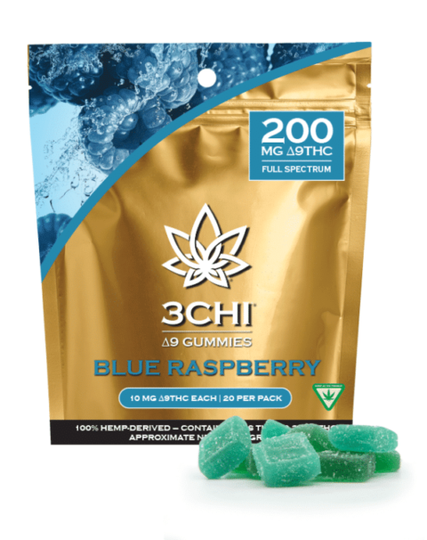 3chi 200mg Delta 9 Thc Gummies Blue Raspberry The Hemptender