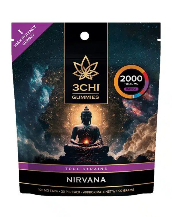 3chi true strains nirvana indica THC gummy 100mg at The Hemptender