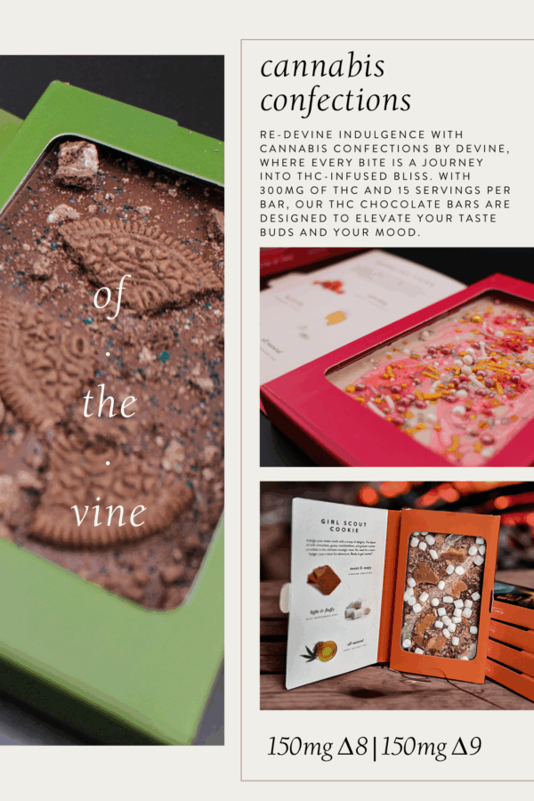 deVINE Cannabis Confections - 300mg THC Chocolate Bars - 7 Flavors - Image 11