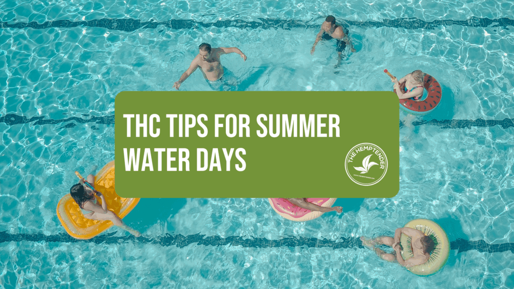 people swimming in a pool on pool floaties